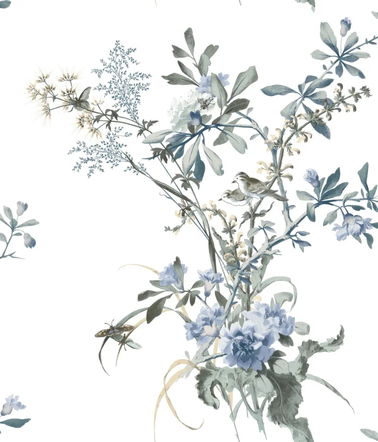 Wild Flowers Peel and Stick Wallpaper - Jade — Ảnh 5