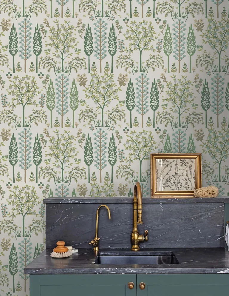 Rifle Paper Co. Fenna Wallpaper - Green — Ảnh 2