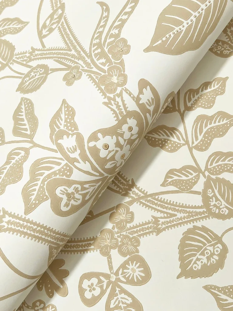 Rifle Paper Co. Gracie Garden Wallpaper - Gold & Linen — Ảnh 2