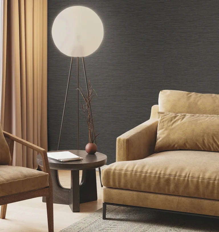 Ronald Redding Horizon Paperweave Wallpaper - Black — Ảnh 3