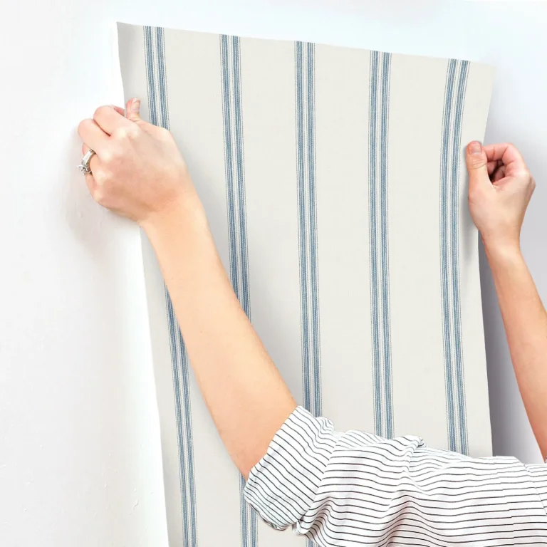 Chesapeake Johnny Stripes Wallpaper - Blue — Ảnh 2