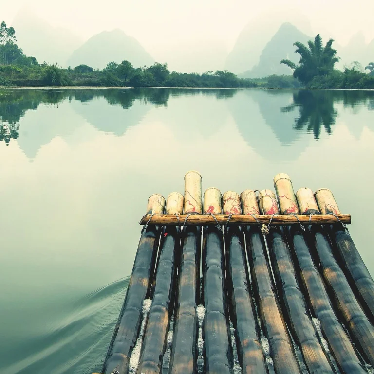 Raft Trip in China - Wall Mural 5503 - 8 Panel - 384cm x 260cm — Ảnh 4