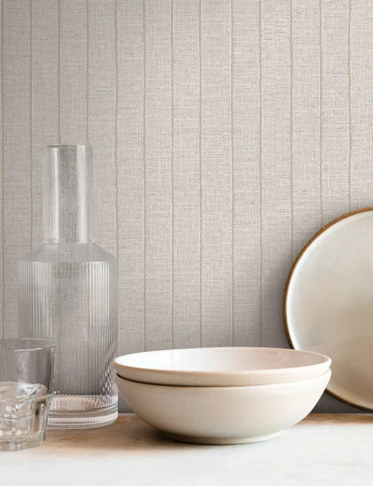 Cording Stripe Wallpaper - Pearl — Ảnh 5