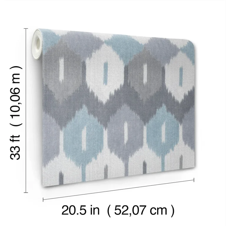 Abilene Ikat Wallpaper - Denim — Ảnh 7