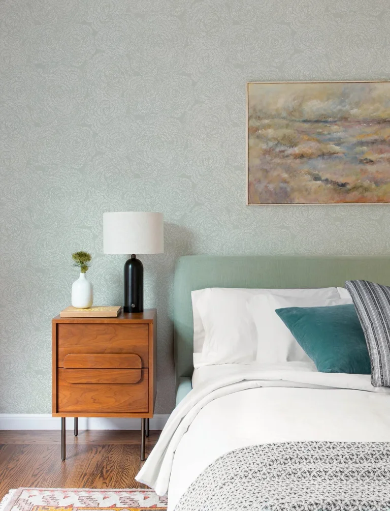 Ambroise Abstract Floral Wallpaper - Seafoam — Ảnh 3