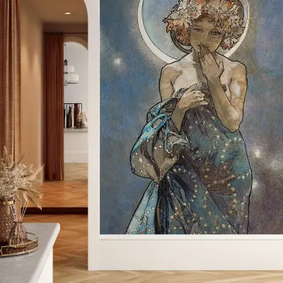 Stars & the Moon - Wall Mural 5532 - 4 Panel - 192cm x 260cm