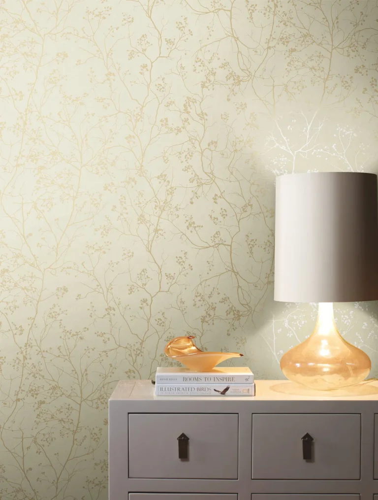 Luminous Branches Wallpaper - Cream/Gold — Ảnh 4