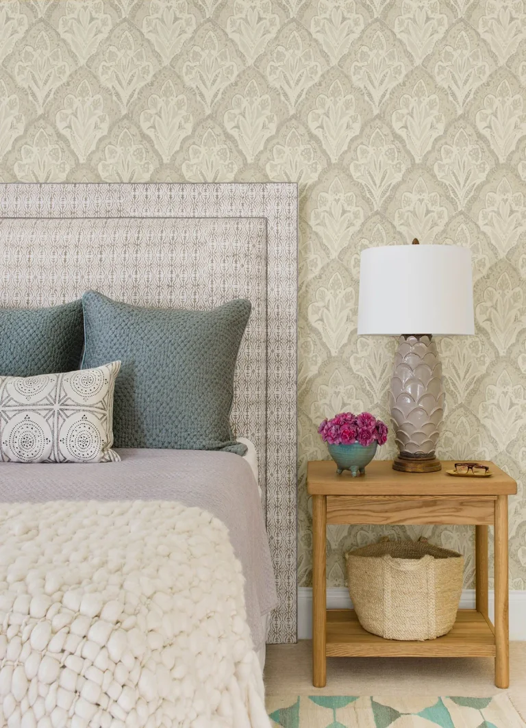 Chesapeake Mimir Quilted Damask Wallpaper - Dove — Ảnh 6