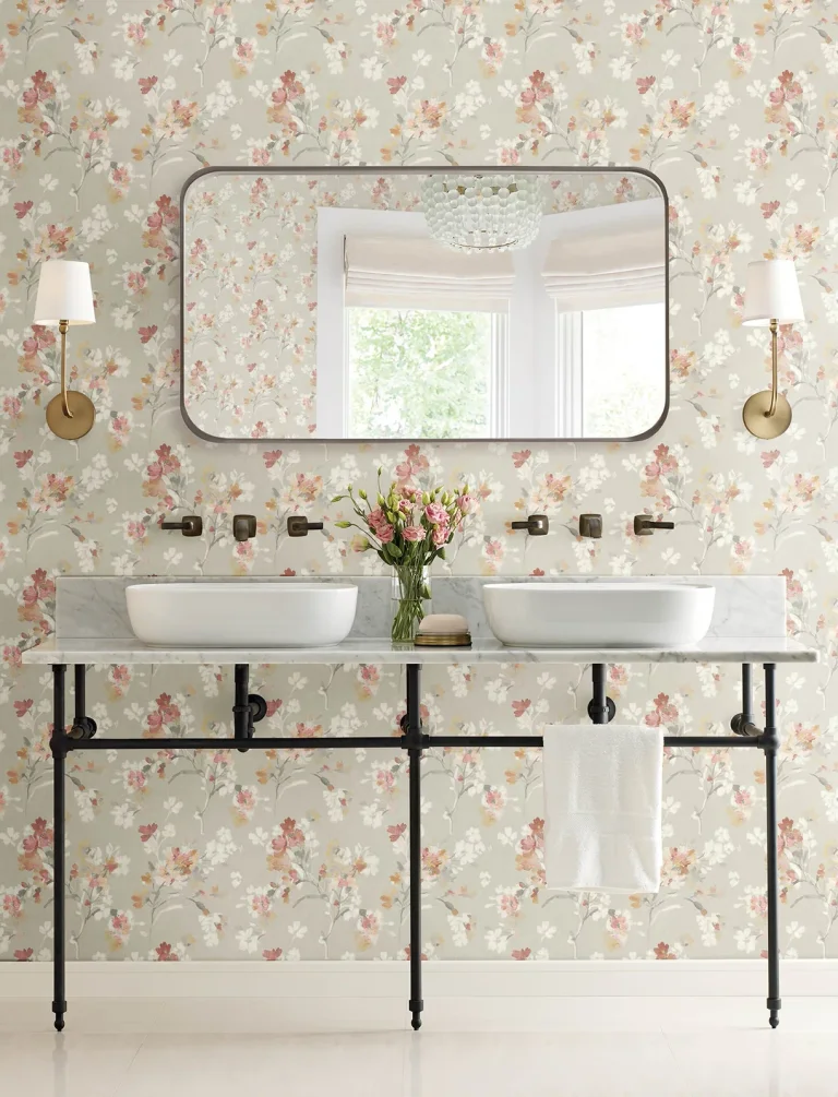 Chesapeake Azalea Floral Branches Wallpaper - Ruby — Ảnh 3