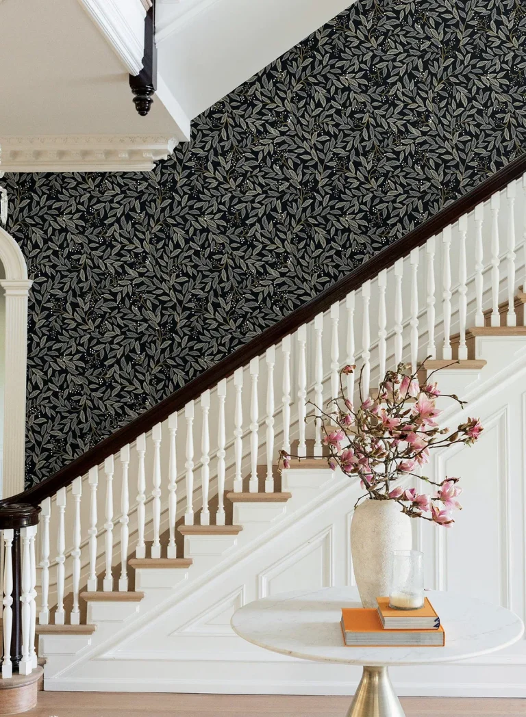 Rifle Paper Co. Willowberry Wallpaper - Black — Ảnh 2
