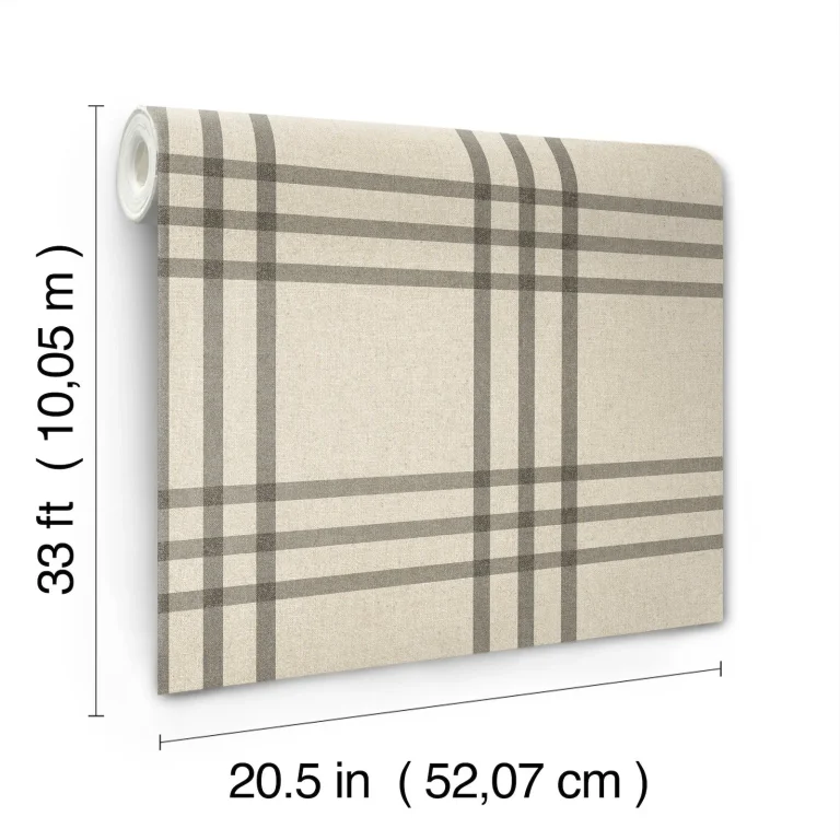 Chesapeake Fletcher Plaid Wallpaper - Black — Ảnh 6