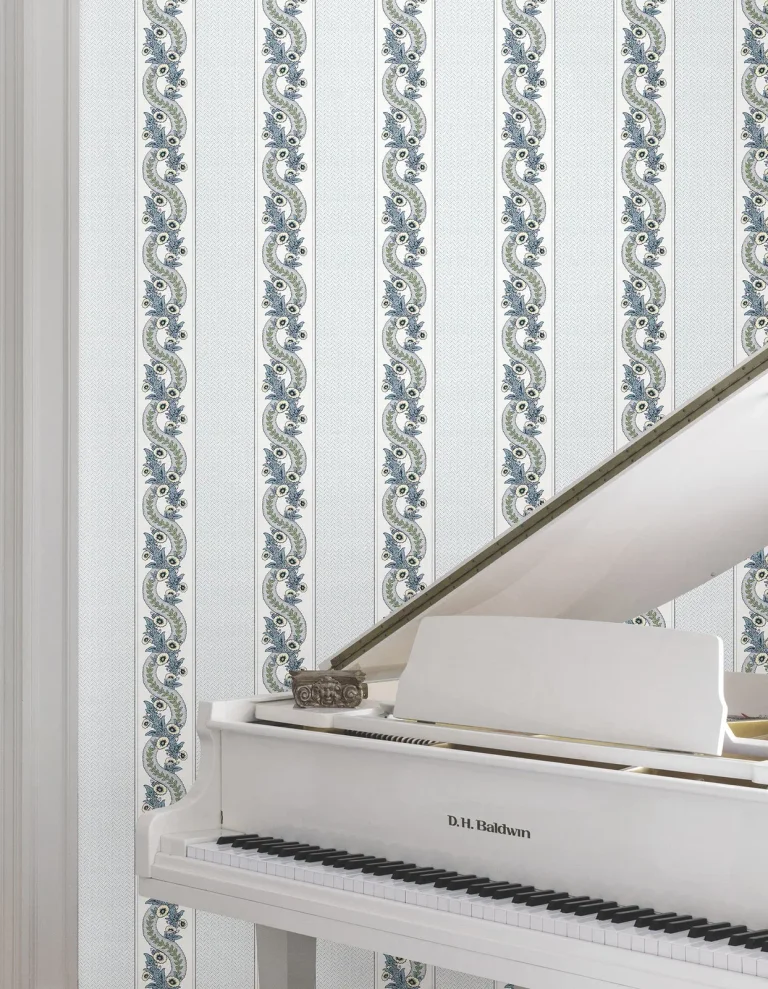 Ronald Redding Abbey's Garland Wallpaper - Aqua — Ảnh 6