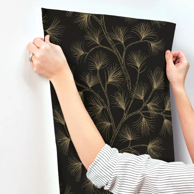 Kismine Botanical Trail Wallpaper - Black — Ảnh 3