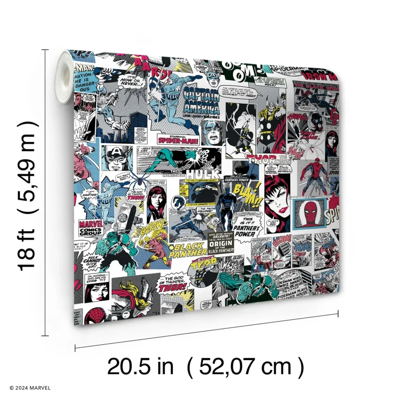Marvel Comics Marvel Classic Comics Peel and Stick Wallpaper - Red — Ảnh 2