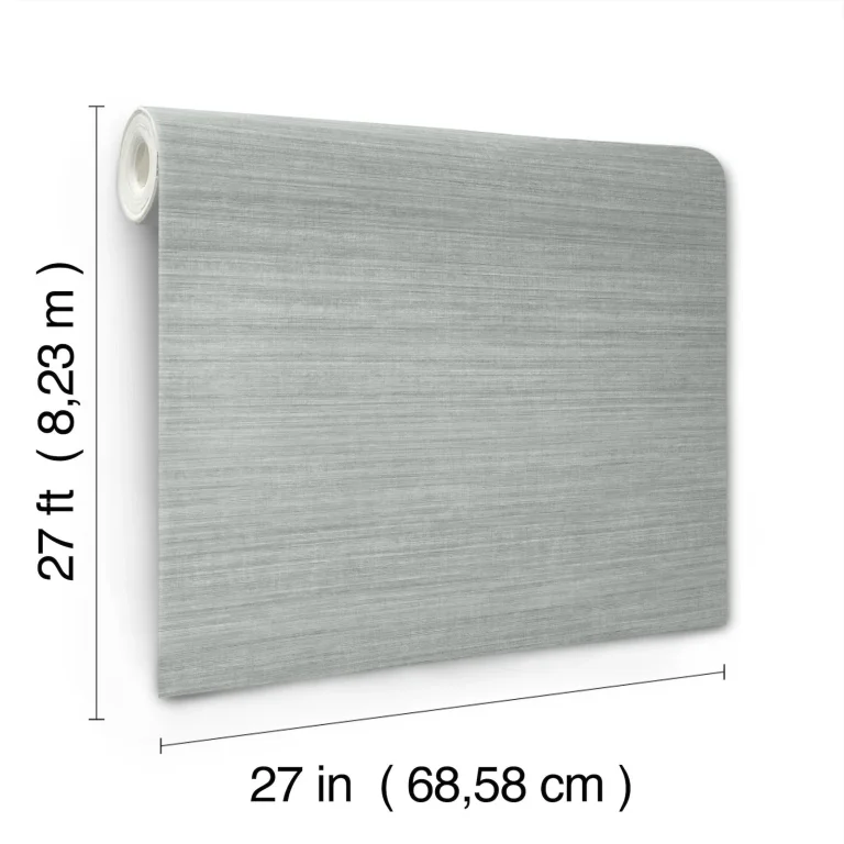 Silk Essence Faux Fabric Wallpaper - Slate — Ảnh 2