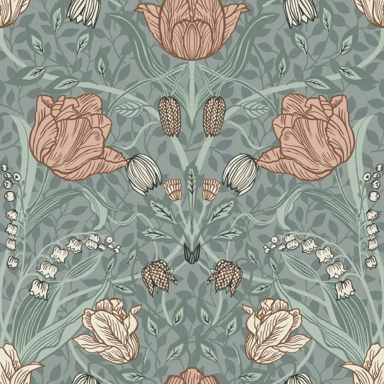 Fillippa Tulip Wallpaper - Sage — Image 3