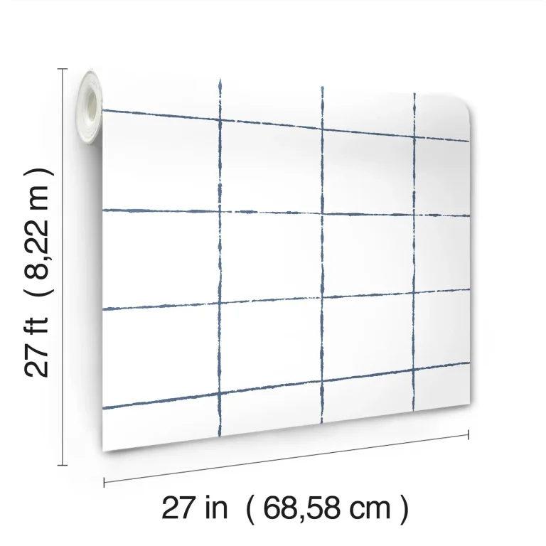 La Vitre Plaid Wallpaper - Ultramarine — Ảnh 6