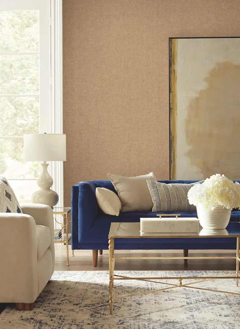 Interlocking Weave Sisal Grasscloth Wallpaper - Gold — Ảnh 3