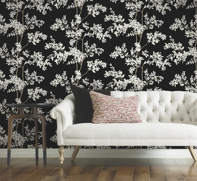 Lunaria Silhouette Wallpaper - Black/White — Ảnh 3