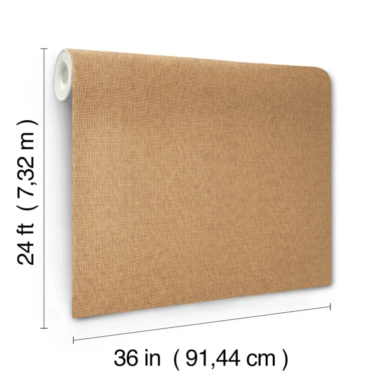 Ronald Redding Check Paperweave Wallpaper - Saddle — Ảnh 5