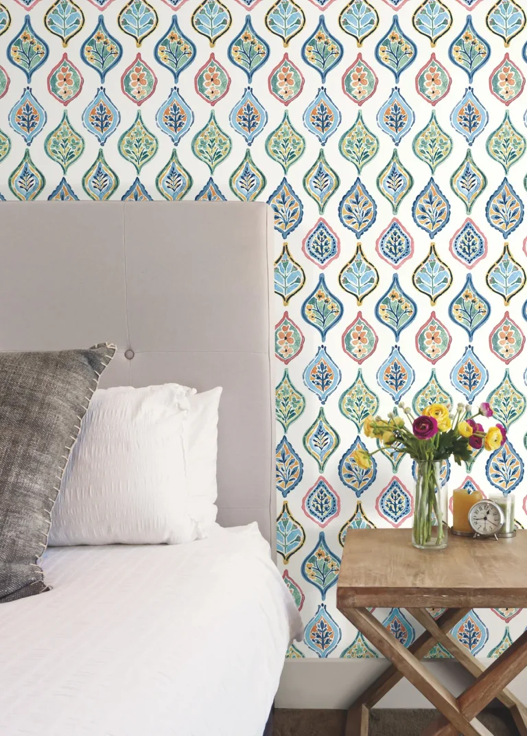Marketplace Motif Wallpaper - White/Multi — Ảnh 3