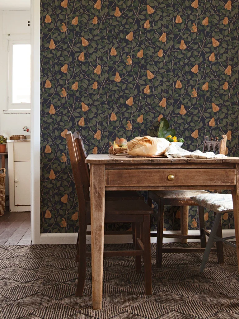 Pirum Pear Wallpaper - Navy — Ảnh 2
