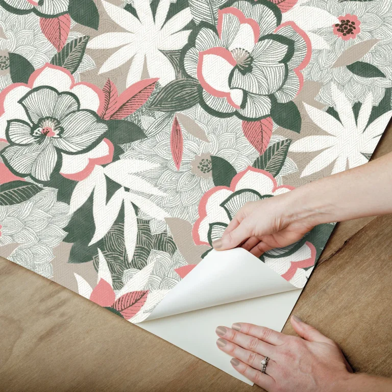 Fantasium Floral Peel and Stick Wallpaper - Coral — Ảnh 2