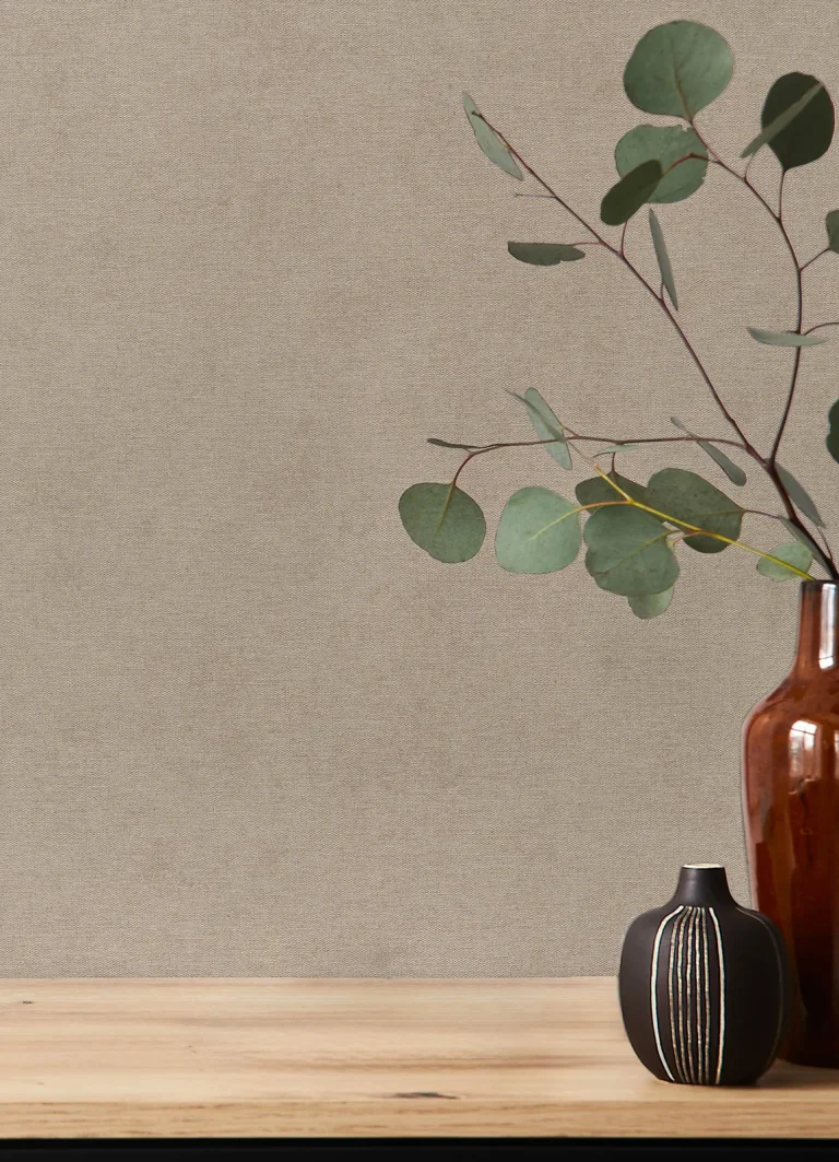 Cullen Faux Linen Wallpaper - Brown — Ảnh 3