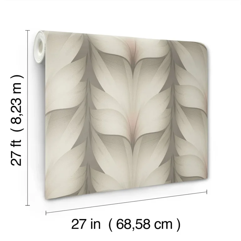 Candice Olson Lotus Light Stripe Wallpaper - Taupe/Blush — Ảnh 6