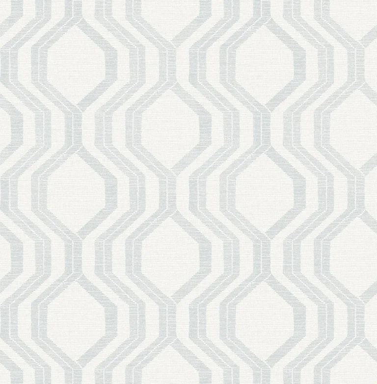 Burton Modern Ogee Wallpaper - Silver — Ảnh 5
