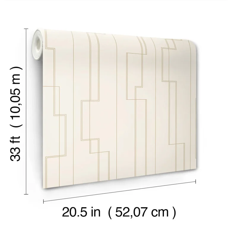 Anson Deco Detailing Wallpaper - Ivory — Image 7