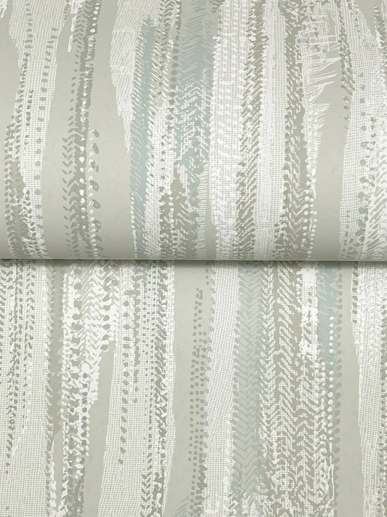 Ronald Redding Tribeca Texture Stripe Wallpaper - Aqua — Ảnh 3