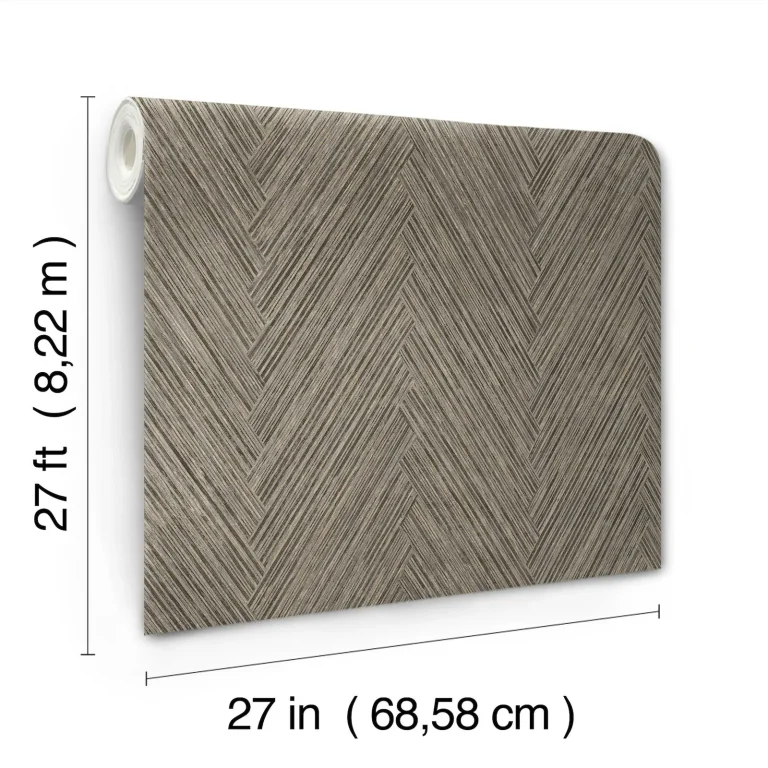 Thatched Chevron Wallpaper - Charcoal — Ảnh 7