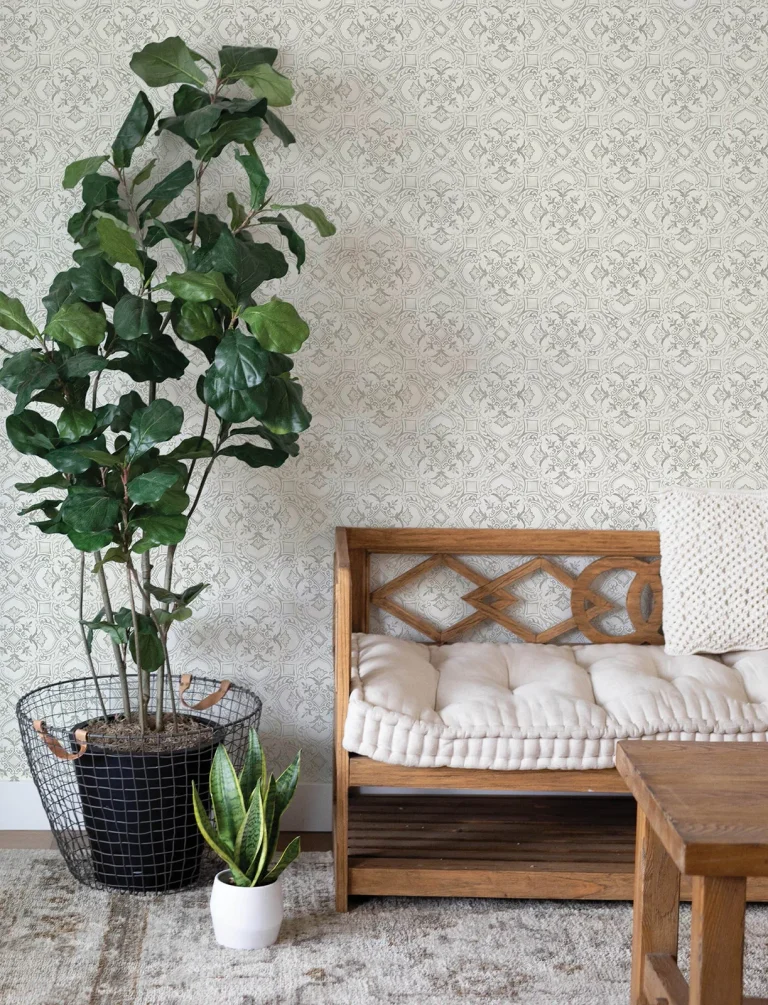 Chesapeake Marjoram Floral Tile Wallpaper - Blush — Ảnh 3