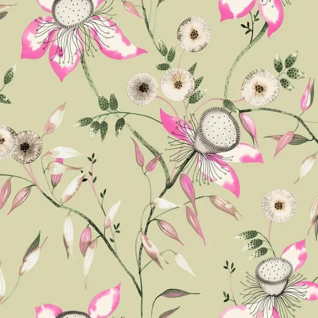 Dream Blossom Wallpaper - Light Green — Image 5