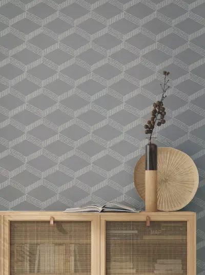 Palisades Paperweave Wallpaper - Grey/White