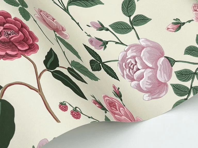 Rifle Paper Co. Roses Wallpaper - Linen — Image 2