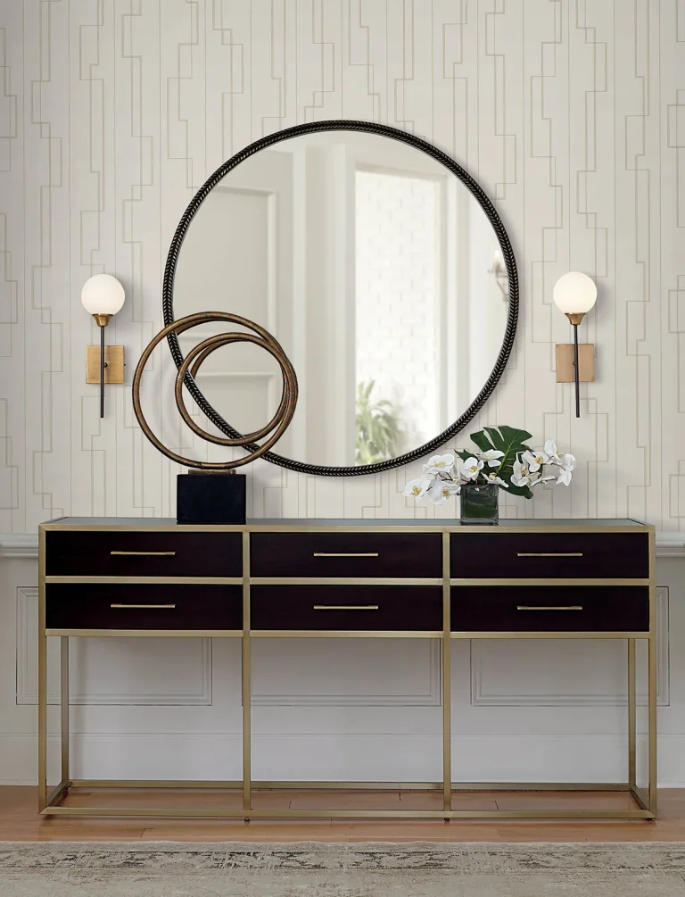 Anson Deco Detailing Wallpaper - Ivory — Image 3