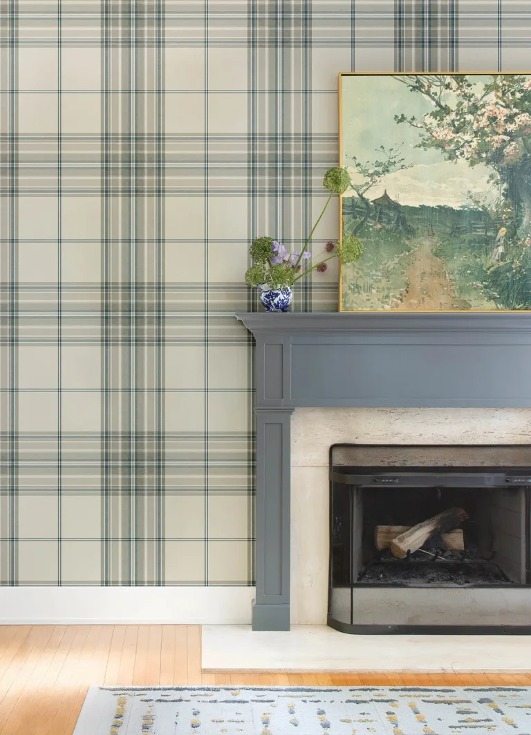 Westley Plaid Wallpaper - Moss — Ảnh 3