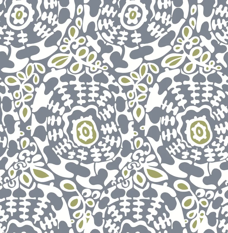Divine Abstract Medallion Wallpaper - Slate — Ảnh 5