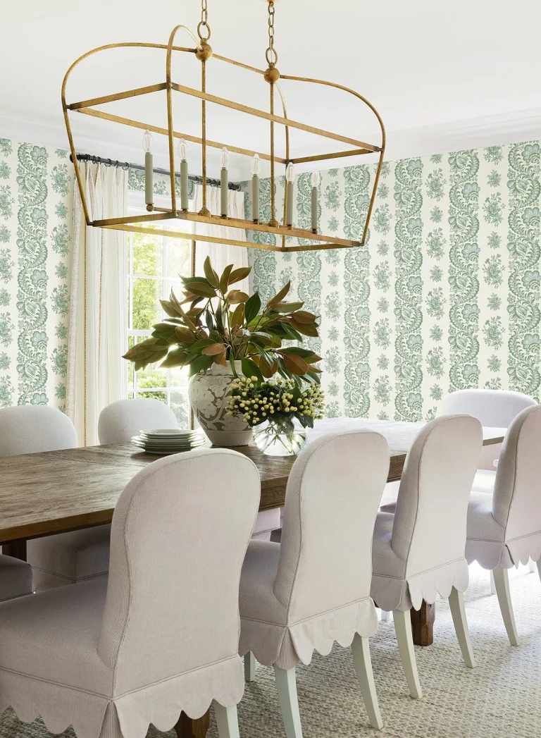 Beaumont Floral Stripe Wallpaper - Green — Ảnh 4