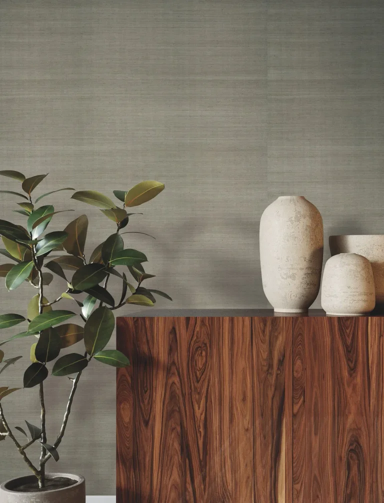 Ronald Redding Glistening Sisal Grasscloth Wallpaper - Feathered — Ảnh 4