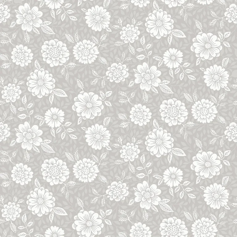 Lizette Charming Floral Wallpaper - Grey — Ảnh 2
