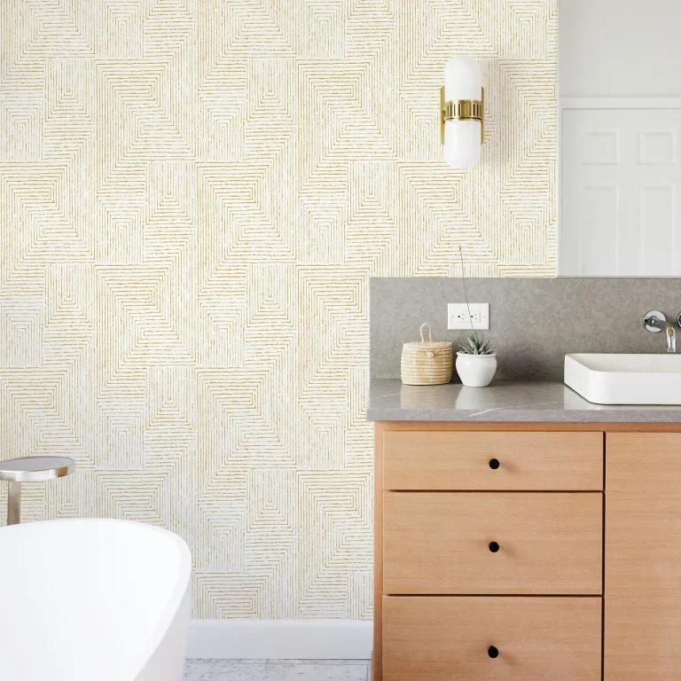 Merritt Geometric Wallpaper - Honey — Ảnh 3
