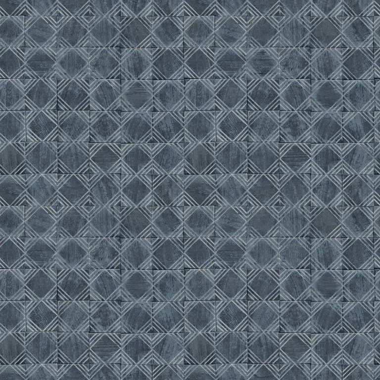Chesapeake Button Block Geometric Wallpaper - Navy — Ảnh 6