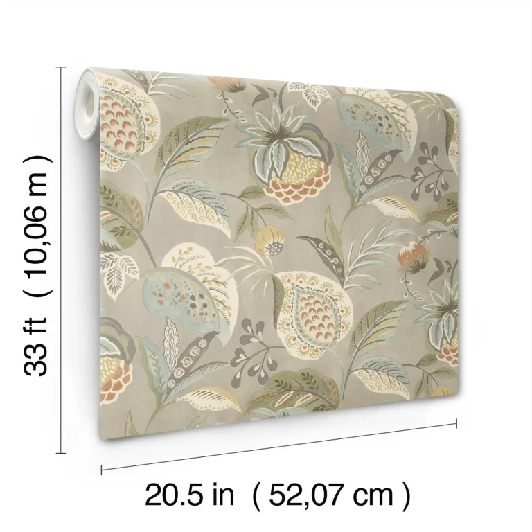 Chesapeake Bohemian Jacobean Wallpaper - Taupe — Image 6