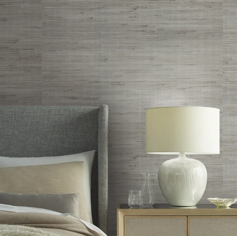 Candice Olson Jute Wallpaper - Silver/Dusty Blue — Image 2