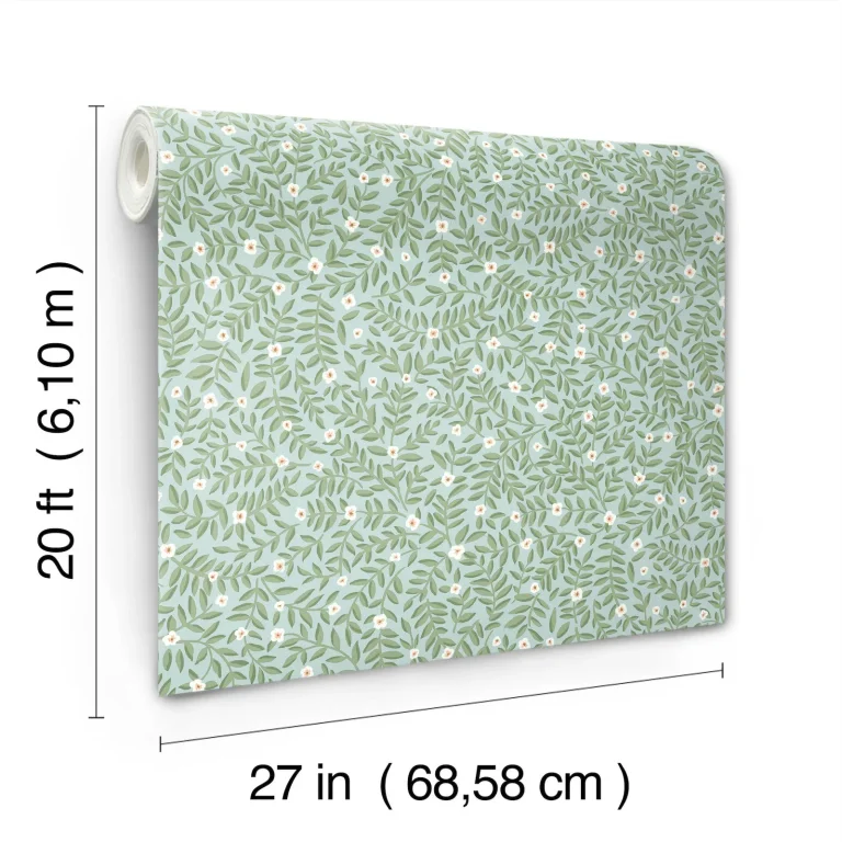 Rifle Paper Co. Elodie Petite Floral Peel and Stick Wallpaper - Light Blue — Ảnh 7