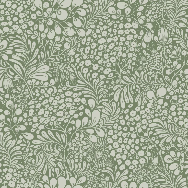 Siv Botanical Wallpaper - Dark Green — Ảnh 2