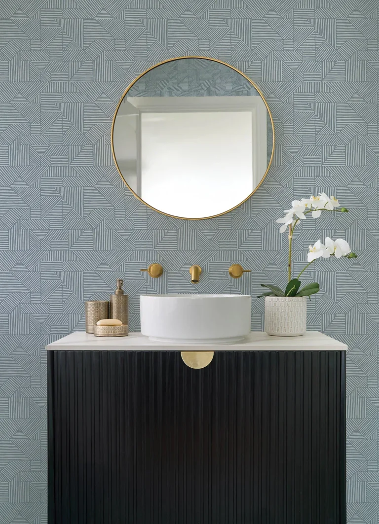 Crescendo Block Geometric Wallpaper - Blue — Ảnh 6
